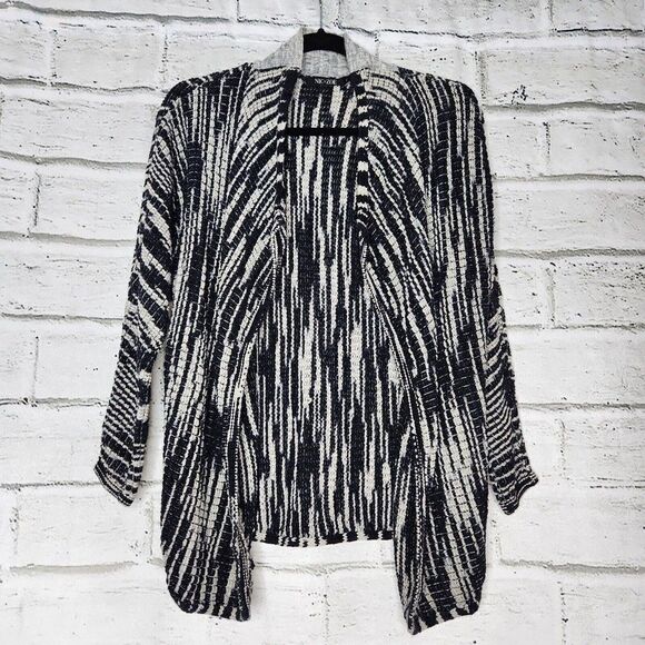 Nic+Zoe Blue Gray Open Front Knit Cardigan Sweater Women PP Size 2P Cotton Rayon - Picture 1 of 12